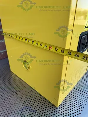 USED EAGLE 1904 4 GALLON FLAMMABLE LIQUID STORAGE CABINET W/ SOFT CLOSE DOOR, KEY
