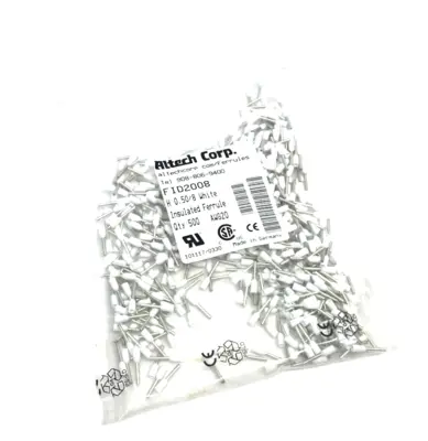 New | in-Stock Altech Insulated Crimp Ferrule 20AWG/0.5sqmm 500-PACK Electrical Fittings Michigan US | Maverick Industrial Sales #1390849