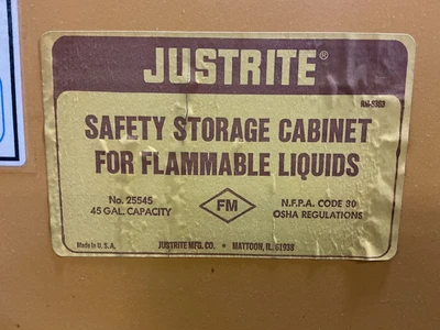 Used Justrite _UNKNOWN_ Hazardous Storage Units Ohio US | Equipment Recovery Corp. #1331569