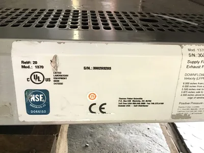 Thermo Scientific 1370 1300 Series A2 Biological Safety Cabinet 120V 50/60Hz 10A