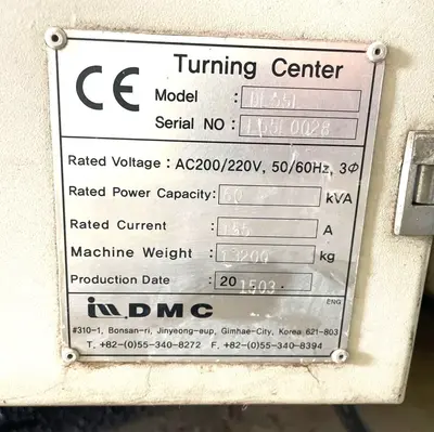 Used 2015 DMC DL 55L CNC Lathes Illinois US | Aucto #1333535