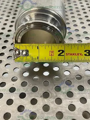 USED SANI-TECH STHT-WR-1500 19" SILICONE HOSE W/ 1 1/2" SANITARY FITTING