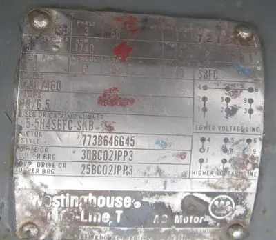 Pump, Centrif., 5 HP, 316 S/st, Worthinton, Mdl D1012, 3" #S739973