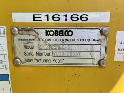 Used 2017 KOBELCO SK270SR LC-5 Crawler Excavators | Abele Tractor #1342800