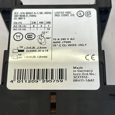 USED SIEMENS 3ZX1012-0RH11-1AA1