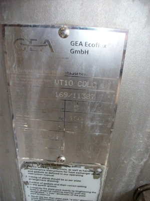 2.4 Sq.M S/S GEA Ecoflex Plate Type Heat Exchanger