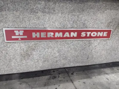 96" X 48" X 16" HERMAN GRANITE SURFACE PLATE W/ STAND: STOCK #23472
