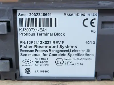 USED FISHER-ROSEMOUNT SYSTEMS KJ3007X1-BA1