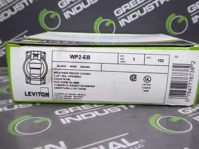Leviton WP2-EB 2.24" 1-Gang Black Weatherproof Outlet Cover New NIB