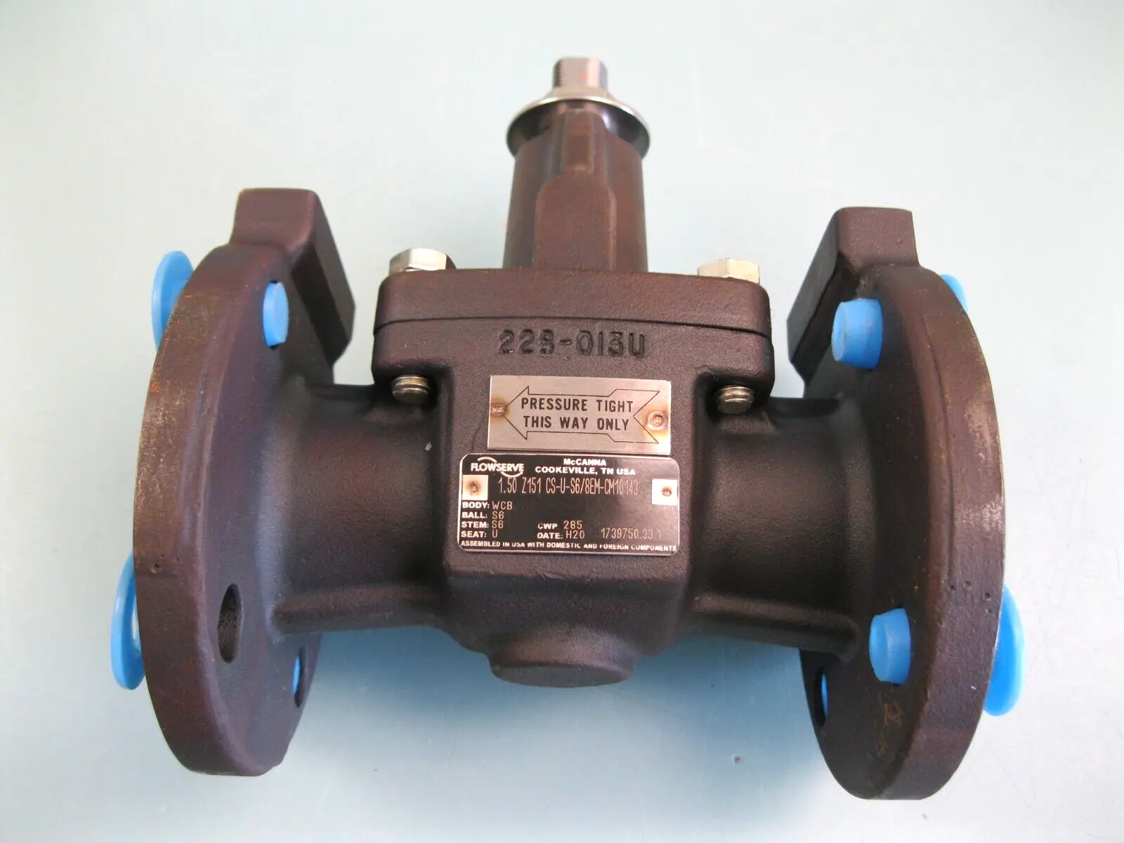 NEW 1-1/2" 150# McCanna Flowserve WCB 1.50 Z151CS-U-S6/8EM-CM10143 Ball Valve F8