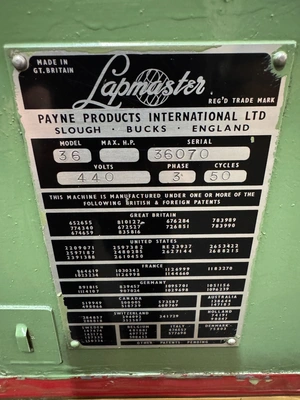 Used LAPMASTER 36 Lappers GB | Bowland Trading Ltd #1285911