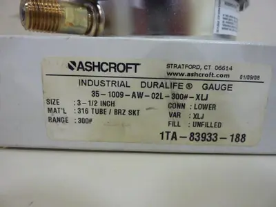 NEW ASHCROFT 35-1009-AW-02L