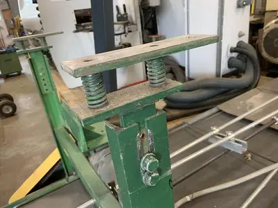USED TIMESAVERS TB337-2HDA, 37" TOP & BOTTOM ABRASIVE PLANER SYSTEM