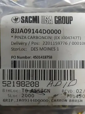 New | in-Stock SACMI 8JJA09144D0000 Brushes Ohio US | Surplus Asset Holdings #1246092
