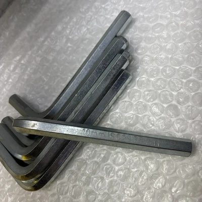 **Preowned 10mm Hex Allen Key, L-Wrench, ISO 2936 B+F Nickel Plated QTY 7 #