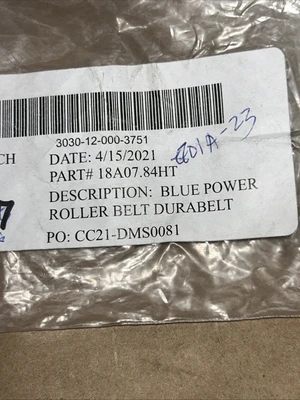 (7) Durabelt 18A07.84HT Blue Power Roller Belts Fast Shipping! + Warranty
