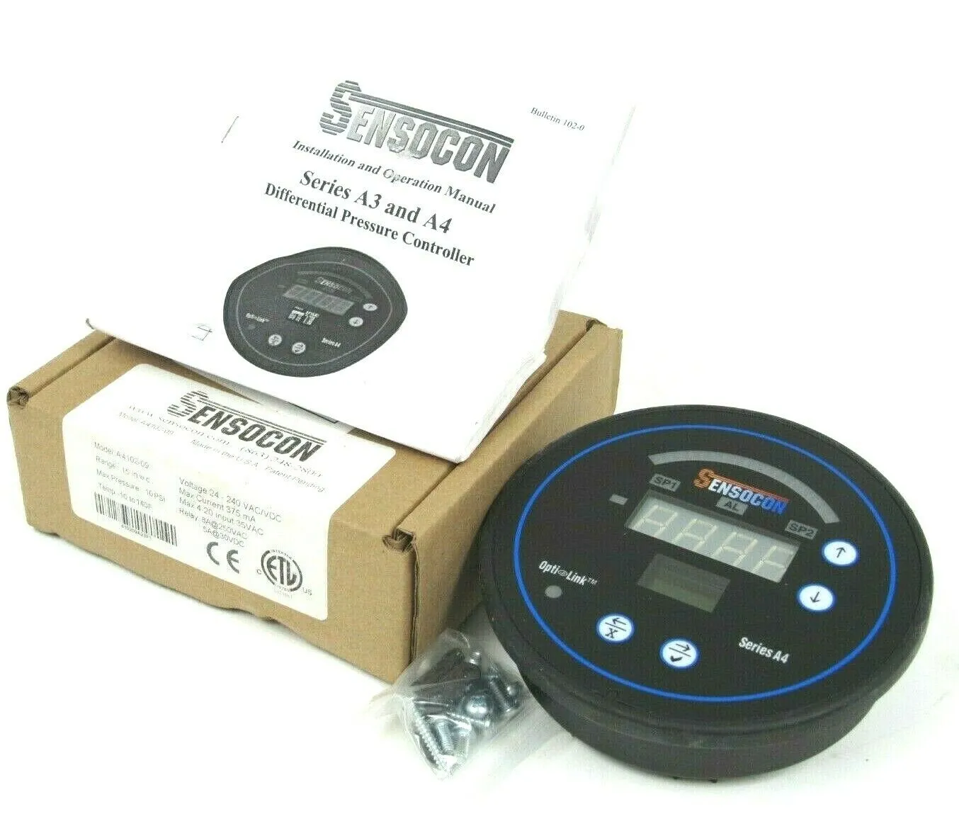 NEW SENSOCON A4 A4102-09 DIGITAL DIFFERENTIAL PRESSURE CONTROLLER A410209
