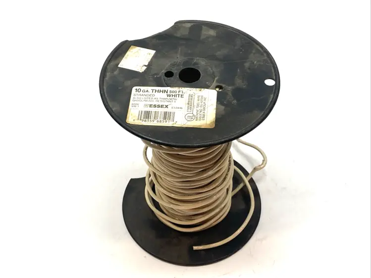 Used Essex White Stranded Wire 10 GA. THHN 3lbs 15.8oz Cable & Wire Michigan US | Maverick Industrial Sales #1518223