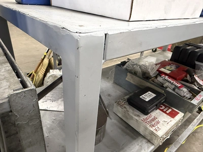 (1) heavy duty, 3-tier steel rolling rack, 60" length x 24" width x 38" height.