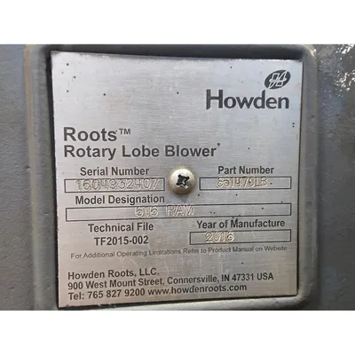 USED HOWDEN ROOTS LLC 616 RAM