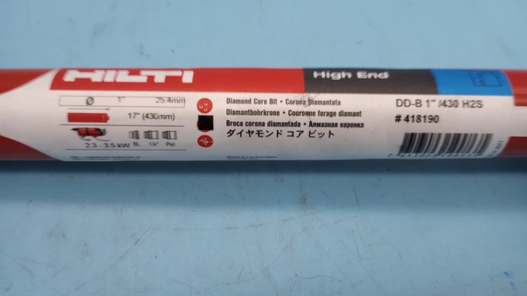 New | in-Stock Hilti High End Concrete Diamond Core Drill Bit 418190 Drill Heads Arizona US | ASSET CONVERSION SPECIALISTS, INC. #321095