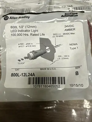 New | in-Stock ALLEN-BRADLEY 800L-12L24A Industrial Controls Ohio US | Surplus Asset Holdings #1309814