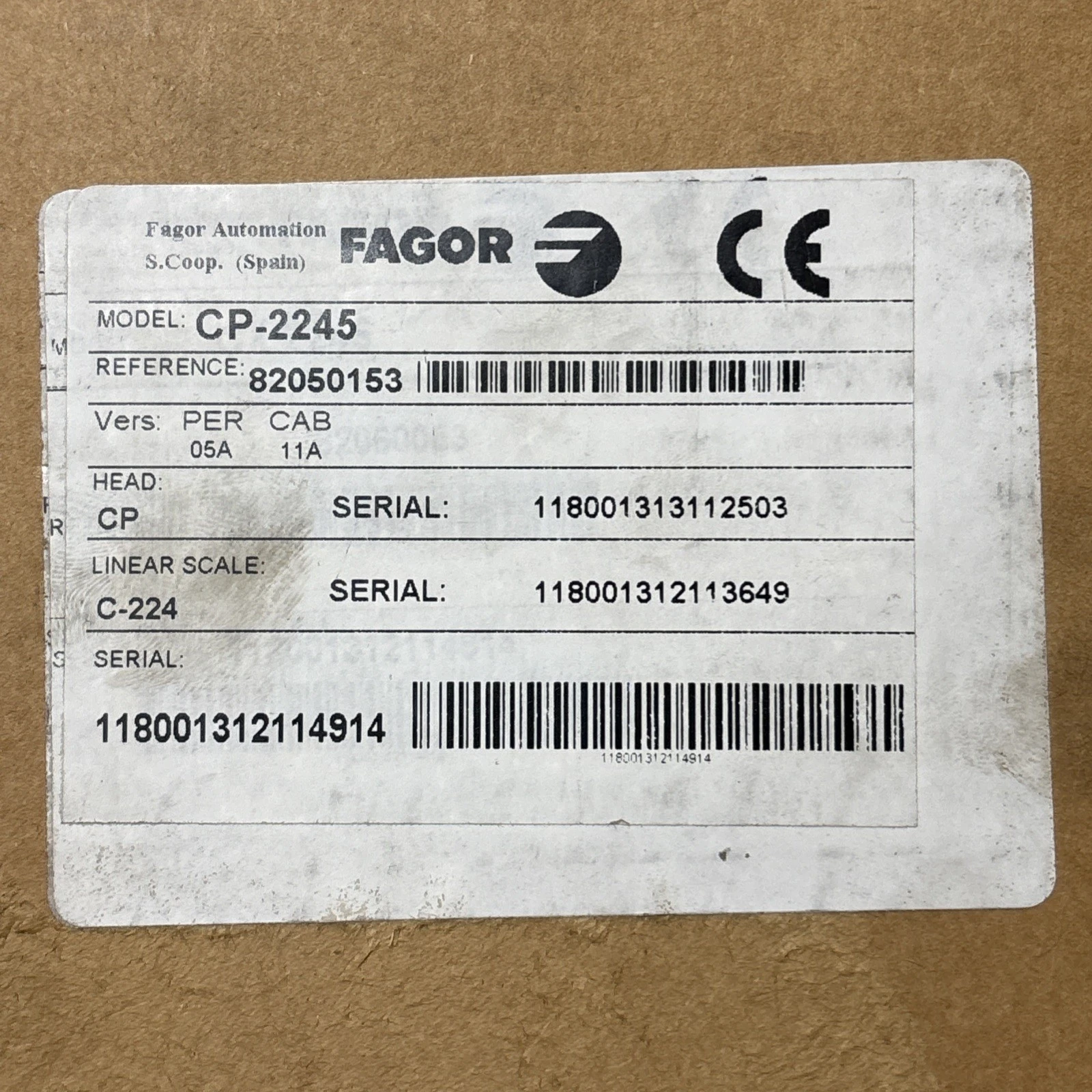 New | in-Stock FAGOR CP2245 Linear Encoders Indiana US | J&J Industrial Supply #1553391