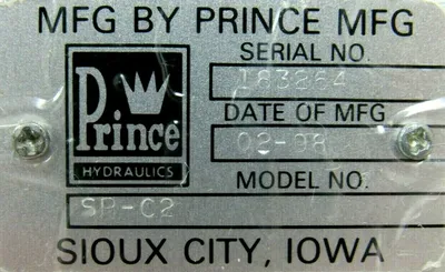 NEW PRINCE SP-C2 HYDRAULIC PUMP 41997-00 SPC2