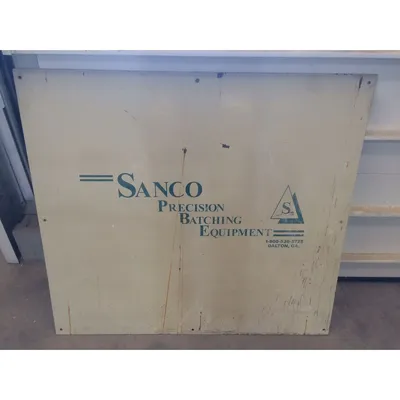 Used SANCO Precision resin batching equipment dual batch pumps and mix pots