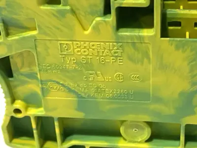 USED PHOENIX CONTACT PROTECTIVE CONDUCTOR TERMINAL BLOCK 3036165 LOT OF 3
