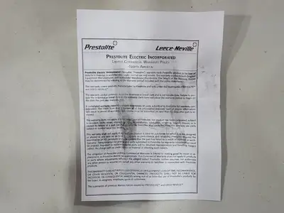 USED PRESTOLITE 66021617