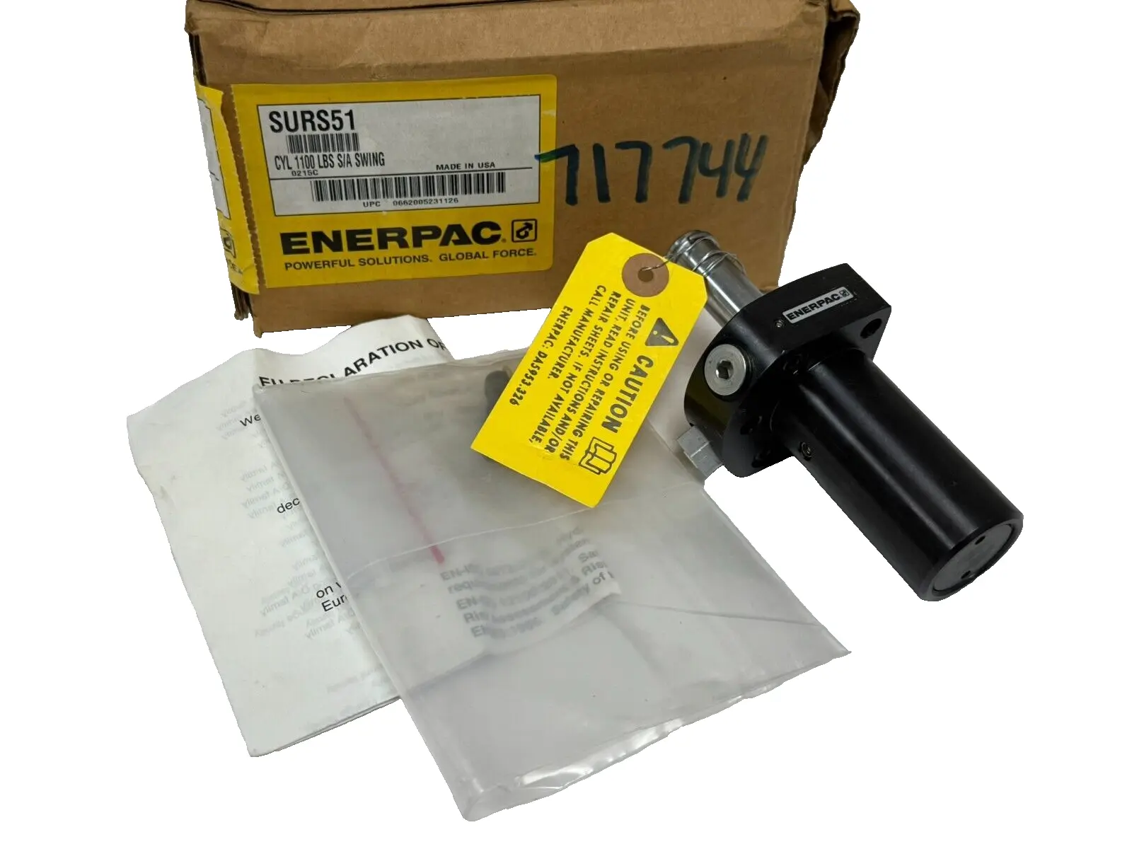 ENERPAC SURS51 SWING CLAMP 5000PSI 350BAR 00215C 1100LBS
