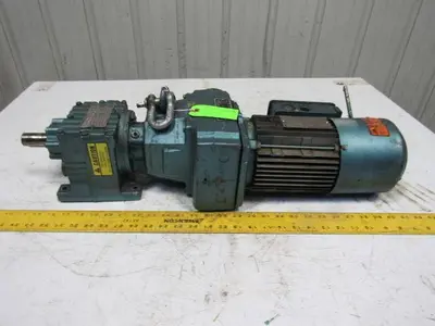 Sew R27D16DT80K4BMG05HR 19.35:1 Ratio 22-107RPM Out 230/460V Inline Gear Motor