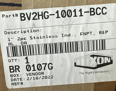 NEW Dixon BV2HG-10011-BCC