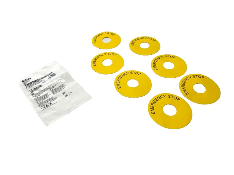 New | in-Stock Siemens E-Stop Backing Plate Self-Adhesive 23mm ID LOT OF 7 Switch Parts Michigan US | Maverick Industrial Sales #1390981