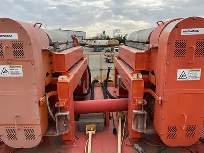 (2) Swaco CD 518 HV Slimline decanters centrifuges on trailer, Duplex SS.