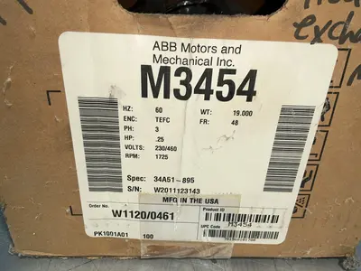 Used BALDOR M3454 A.C. Motors Ohio US | HGR 24 #1517059