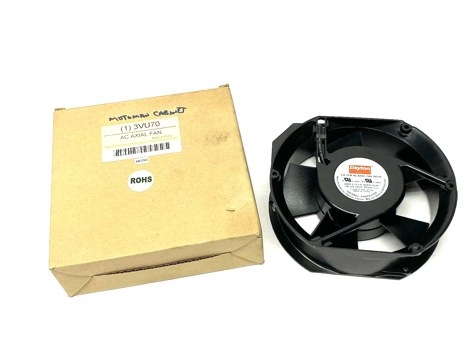 USED DAYTON AC AXIAL FAN 239CFM 230VAC 3200RPM