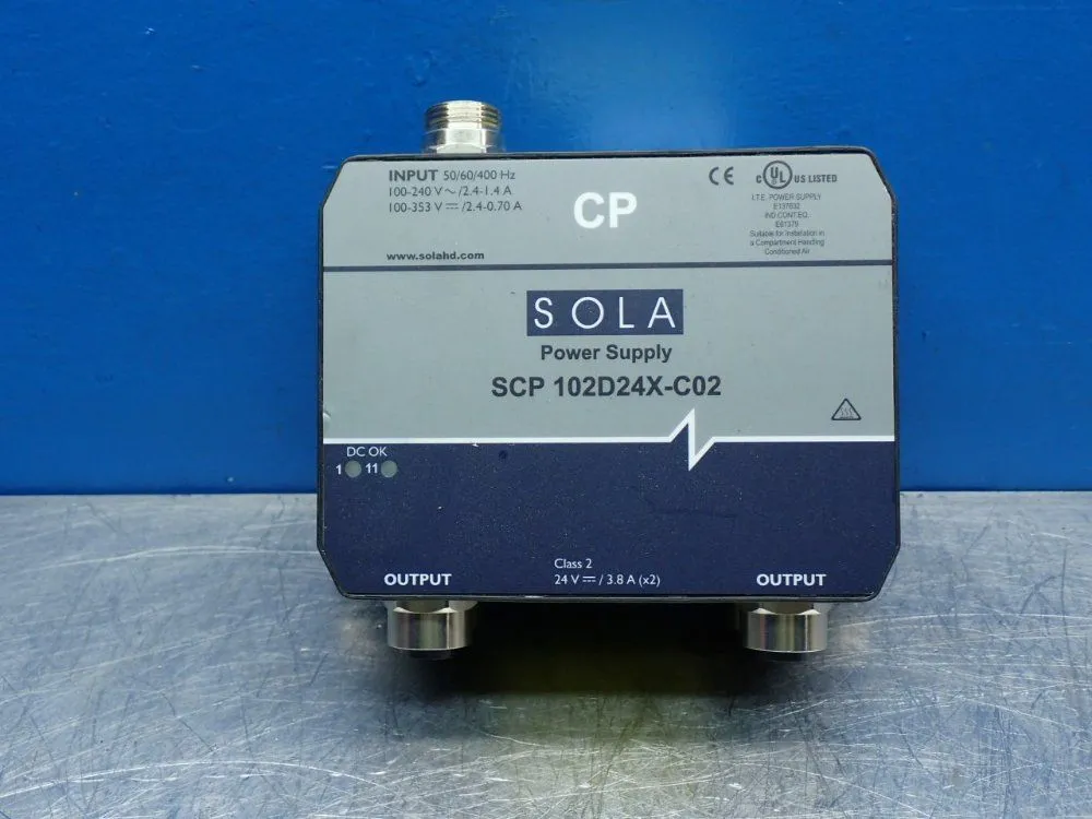 Used SOLA SCP102D24XC02 Power Supplies | HGR 24 #738818