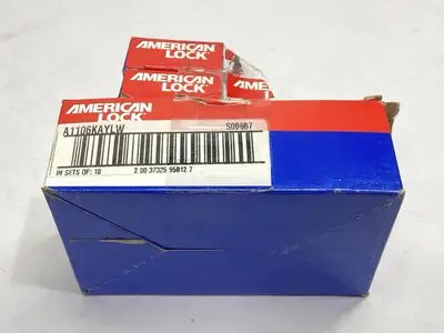 USED AMERICAN LOCK LOCKOUT PADLOCK YELLOW KEY S00607 LOT OF 8
