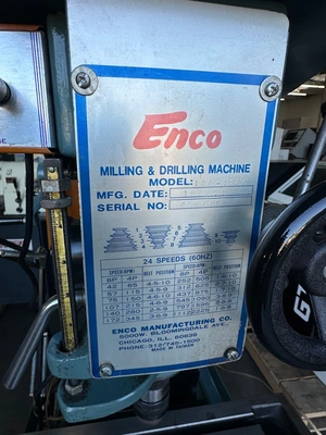 ENCO 105-1280 MILLING MACHINES, VERTICAL | Wheeler Machinery Sales (2)