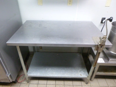 Stainless Steel Table with Can Opener