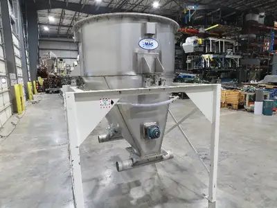 MAC Equipment Stainless Food Grade Dry Batch Mixer 48" Tank with Scales 40Cu/Ft