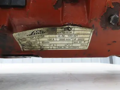 Linde AE18-03 Forklift Dual-Wheel & Motor Front Axle Assembly Off E18C-02