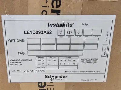 New | in-Stock SCHNEIDER LE1D093A62 Switchgears British Columbia CA | Lenmark #1438407