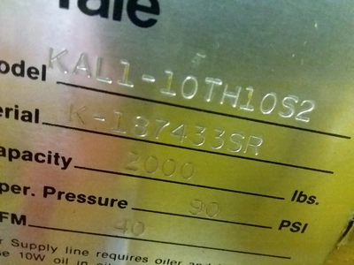 YALE KAL1-10TH10S2 Hoists (All Types) | Rock Solid Tools (9)