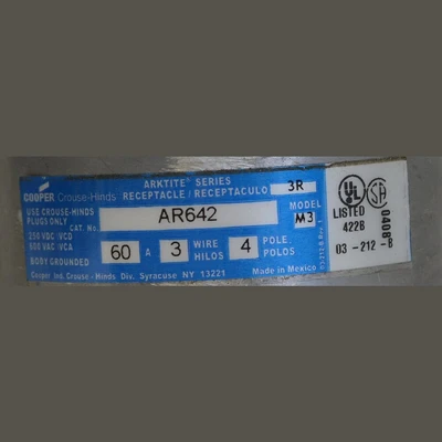 Crouse-Hinds Arktite Plug