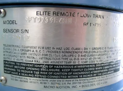 USED Micro Motion RFT 9739 E4SUJ