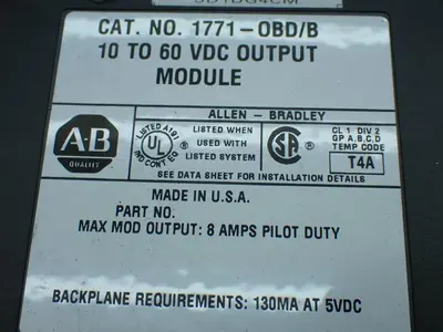 USED ALLENBRADLEY 1771OBD/B