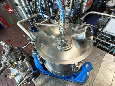 Ellerwerk 733 C perforate basket centrifuge, Hastelloy C-22.